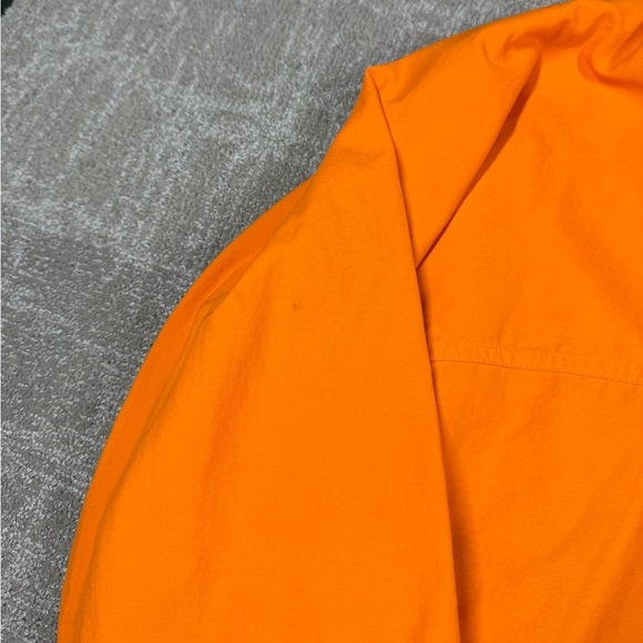 LL Bean Orange Pull Over Long Sleeve Nylon Light Weight Jacket Size Medium - Picture 4 of 9
